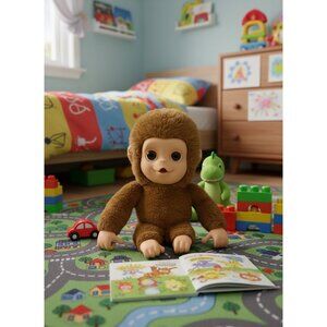Little Live Pets Brown Plush Monkey Interactive Toy